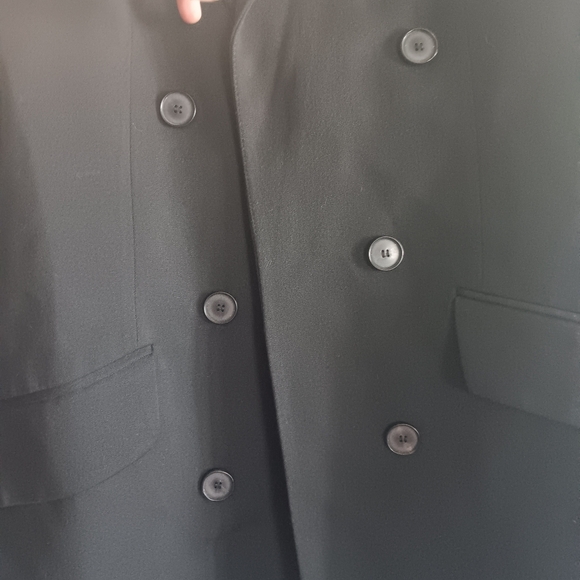 Zara Black Open Front Blazer With Buttons Large Academia - Picture 3 of 6